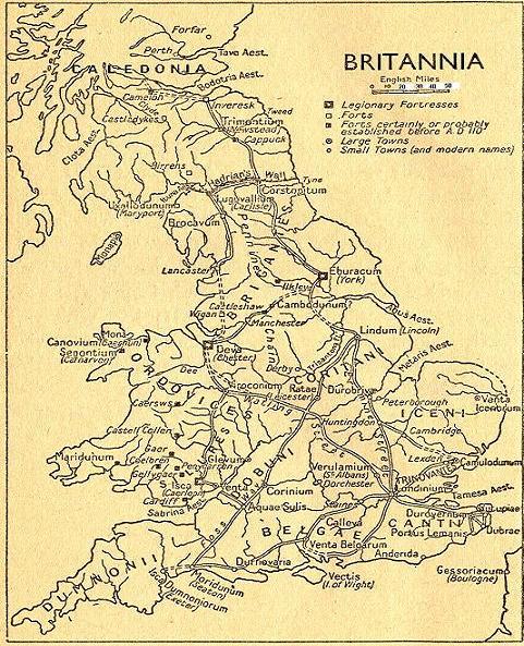 Map Of Britain During Agricola's Conquest