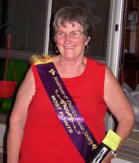 Pam Woods, winner of Most Point in the Pavilion 2007